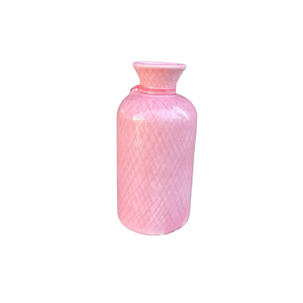 Vintage 1980s Fujika Japan Candy Cat Pink Ceramic Kawaii Bud Vase‎ Foil Label